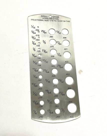 Kalsi Brothers Drill Gauge Measurement Tool 1/16 Inch to 1/2 Inch & Round Wire Gauge